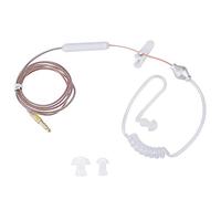 VBESTLIFE Auriculares intrauditivos antirradiación Auricular de Seguridad de Tubo de Aire con micrófono Enchufe de 3,5 mm para teléfono móvil(Soltero Transparente)