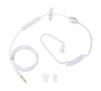 VBESTLIFE Auriculares intrauditivos antirradiación Auricular de Seguridad de Tubo de Aire con micrófono Enchufe de 3,5 mm para teléfono móvil(Blanco)