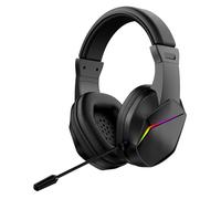 VBESTLIFE Auriculares USB A con Cable, Sonido Envolvente 7.1 con Micrófono con Cancelación de Ruido, Iluminación RGB, Cojín de Espuma Viscoelástica, para PC (Black)