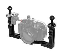 Vbestlife Bandeja estabilizadora de Mano de aleación de Aluminio, Tornillos de 1/4 pulg, Manija para empuñadura de cámara subacuática Accesorio, Negro