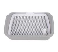 VBESTLIFE Bandeja para Orinal para Perros Inodoro de Entrenamiento de Malla Resistente para Perros Pequeños Fácil Limpieza y Protector de Piso para el Hogar PP Polipropileno 21.26x17.72x5.12in (Gray)