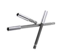 VBESTLIFE Barra de Extensión de Soporte Magnético para Puntas de 3 Piezas para Taladros Eléctricos Vástago de 1/4" - Construcción de Acero Duradero para una Conexión Rápida - Dado Hexagonal
