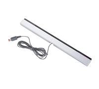 VBESTLIFE Barra de Sensor de Rayos Infrarrojos con Cable para/WIIU, Barra de Sensor de Rayos de señal IR de Repuesto con Soporte Transparente