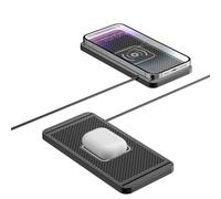 VBESTLIFE Base de Carga Inalámbrica para Coche, Soporte Magnético para Teléfono con Carga Rápida de 20 W, Cable USB C de 30 Cm y Diseño Recortable para Teléfonos iOS y Android.