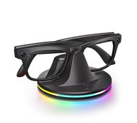 VBESTLIFE Base de Carga para Meta Glasses, para Headliner, Cargador de Gafas Inteligentes con Luz RGB y Cable USB C