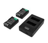 VBESTLIFE Baterías para Cámara y Cargador Dual USB para D40 D40x D60 D3000 D5000, con Pantalla LED Entrada Micro USB Tipo C de 2000 MAh