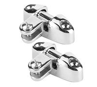 VBESTLIFE Bisagra de Cubierta de Acero Inoxidable para Toldo Bimini, Hardware Marino Giratorio de 180 Grados con Almohadilla de Goma, Accesorios para Barcos Resistentes a la Corrosión, Montaje