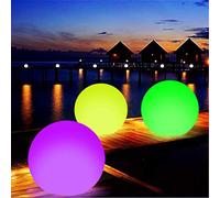 VBESTLIFE Bola de Luz LED con Esfera Colorida RGB, Bola Luminosa Inflable a Prueba de Agua con Control Remoto (Colores Variados)