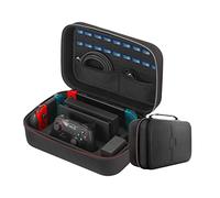 VBESTLIFE Bolsa de Almacenamiento de EVA para portátil de Gran Capacidad, Bolsa de Mensajero rígida con protección, Forro Suave, 18 Juegos para Consola Controlador Pro