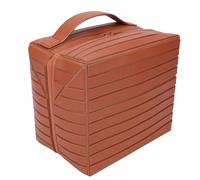 VBESTLIFE Bolsa de Maquillaje Plegable, Estuche de Cosméticos de Viaje a Prueba de Agua de Gran Capacidad con Múltiples Compartimentos, Organizador de Artículos de Tocador de Maquillaje para (Brown)