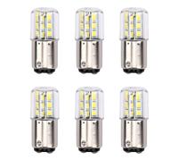 VBESTLIFE Bombillas LED BA15d, Base de Bayoneta de Doble Contacto de 3W | 24 Chips SMD 2835, Salida 300LM, CRI>80, Base de Cobre Puro, Cubierta de PC, para Luz de Señal Marina