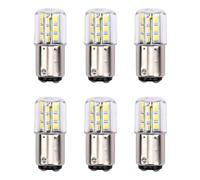 VBESTLIFE Bombillas LED BA15d, Base de Bayoneta de Doble Contacto de 3W | 24 Chips SMD 2835, Salida 300LM, CRI>80, Base de Cobre Puro, Cubierta de PC, para Luz de Señal Marina