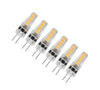 VBESTLIFE Bombillas LED G4, Base Bipin Regulable, Bombilla de 2 W para Ventilador de Techo, 2700 K, Blanco Cálido, 200 Lm, sin Parpadeo, Silicona, 50000 Horas de Ahorro de Energía, Mini 12 V, 24 V