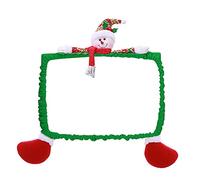 VBESTLIFE Bonita Cubierta para Monitor, Estilo navideño, 19-27 Pulgadas, PC, Monitor, Pantalla, Marco, Funda Protectora, con diseño de cinturón elástico(Monigote de Nieve)