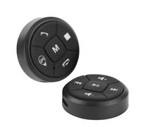 VBESTLIFE Botón de Control Inalámbrico del Volante GPS para Coche, Interruptor de Volumen de DVD, Metal Duradero ABS, Ligero, Fácil de Instalar