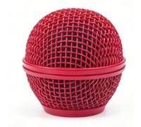 VBESTLIFE Cabezal de Malla para Micrófono, Rejilla a Prueba de Polvo con Reducción de Ruido para Micrófono Dinámico (rojo)