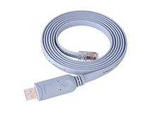 VBESTLIFE Cable de Consola Serie USB2.0 Macho a RJ45 CAT5 para Cable Plano de 6 Pies para 10/8/7, Adecuado para Enrutadores, JUNIPER,