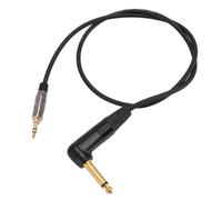 VBESTLIFE Cable de Sistema de Guitarra Inalámbrico para Sennheiser G3 G4, Conector de 3,5 Mm a 6,35 Mm en ángulo Recto a Cable de Instrumento Eléctrico Recto, 75 Cm