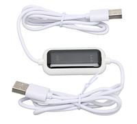 VBESTLIFE Cable de transferencia USB 2.0, PC USB de alta velocidad a PC en línea Share Sync Link, Cable LED de puente de transferencia de archivos de datos
