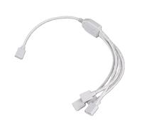 VBESTLIFE Cable Divisor ARGB 1 a 4, Concentrador de Extensión RGB Direccionable de 5 V y 3 Pines para Placa Base de PC, Conector Expandible para Chasis de Computadora, Ventilador ARGB de 5 V (White)