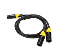 VBESTLIFE Cable Divisor XLR, XLR Hembra a Doble XLR Macho Y Cable Divisor de Micrófono, Hembra a 2 Macho XLR Y Cable, para Amplificadores Divididos, Micrófonos, Mezcladores, 3.3 Pies