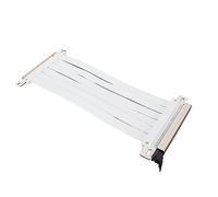 VBESTLIFE Cable Elevador Extensor PCIE 3,0x16, Puerto PCI E de ángulo Recto Flexible, Cable de Extensión de Tarjeta Gráfica GPU de Alta Velocidad Montado Verticalmente (Blanco)