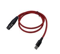 VBESTLIFE Cable XLR a USB, Cable XLR a USB Convertidor de Enlace de Micrófono Hembra Sonido HiFi para Grabación de Micrófono Karaoke Cantar Altavoz Consola de Mezcla (o)