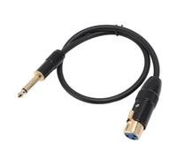 VBESTLIFE Cable XLR Hembra a Mono Macho de 6,35 Mm, Cable de Micrófono XLR Hembra de 19,7 Pulgadas a Conector Mono de 1/4 para Micrófonos, Amplificadores, Mezcladores, Amplificadores de