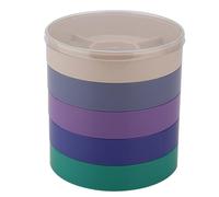 VBESTLIFE Caja de Almacenamiento de Accesorios para Relojes, Contenedores Individuales Resistentes a Impactos de 5 Capas con Tablilla para Piezas Pequeñas Rectangulares (Redondo)