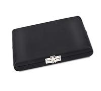VBESTLIFE Caja de Cañas para Cañas de Oboe, Estuche a Prueba de Humedad con 10 Ranuras, Soporte de Cuero de PU de Madera Maciza, Almacenamiento Portátil Compacto para Estudiantes de Músicos, Regalo
