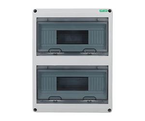 VBESTLIFE Caja de Disyuntor, Caja de Protección de Distribución de 24 Vías, Cubierta Transparente Impermeable IP65, Montaje Abierto para Uso Doméstico Industrial Comercial