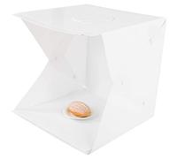 VBESTLIFE Caja de luz LED Plegable de 40 cm con Brillo Ajustable Softbox para fotografía con Fondo de 6 Colores, para joyería y artículos pequeños