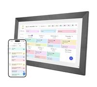 VBESTLIFE Calendario Digital de 15.6 Pulgadas con Pantalla Táctil, Pantalla HD de 1080p, Planificador de Programación Familiar de Sincronización WiFi, Almacenamiento de 32 GB, Montaje de (Enchufe de