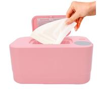 VBESTLIFE Calentador de Toallitas para Bebés, Dispensador de Toallitas de Gran Capacidad, Control Automático de Temperatura, Recargable por USB, Luz Nocturna de 3 Niveles, para Viajes a