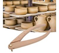 VBESTLIFE Calibrador de Madera para Cerámica, Regla de 12 Pulgadas con Bloque de Posicionamiento Preciso, Herramienta de Medición de Cerámica para Calibre y Diámetro del Vientre (calibre de madera
