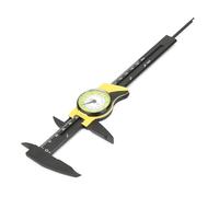 VBESTLIFE Calibrador Vernier de Esfera, Herramienta de Medición de Plástico de 0-150 Mm, Escala Doble Transparente, Calibre Profesional para Aula de Bricolaje, Diseño de Bolsillo Liviano, Pulgadas