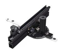 VBESTLIFE Calibre de Ingletes para Sierra de Mesa Compacta, Cortador Cónico de Aleación de Aluminio con Tope Abatible de Cerca de 360 mm y 11 Topes Angulares para Carpintería