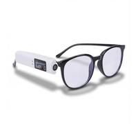 VBESTLIFE Cámara con Gafas, Grabación de Vídeo HD de 2,7 K, Foto de 12 MP, Lente Gran Angular de 110°, Micrófono de Reducción de Ruido Direccional Dual, para Viajes, esquí y Ciclismo (White)