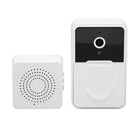 VBESTLIFE Cámara con Timbre de Video, Cámara de Seguridad con Timbre WiFi Inalámbrico Inteligente HD, Visión Nocturna, Lente Gran Angular, Audio Bidireccional, Batería Recargable