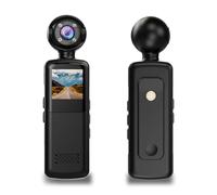 VBESTLIFE Cámara Corporal 1080P FHD, Mini Cámara de Bolsillo de Vídeo y Audio, de Rotación de 180°, WiFi, Visión Nocturna, Luz de Relleno LED, para Deportes Al Aire Libre,