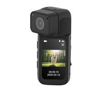 VBESTLIFE Cámara de 2.7k con Carrocería, 64 GB 170 ° Cámara Deportiva Portátil con Cordón Magnético y Lente Rotativa de 180 °, para Viajar, Caminar por Mascota (Black)