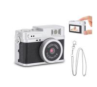 VBESTLIFE Cámara de Llavero Mini, Cámara Digital Retro 1080p HD 2MP, Grabadora de Video de Cámara Pequeña Portátil con Pantalla de Color de 0.96 Pulgadas, Tarjeta de Memoria de 32 GB (Black)