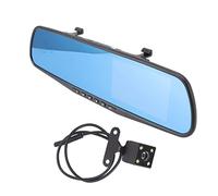 VBESTLIFE Cámara de Salpicadero de Espejo Retrovisor, 1080P Full HD 4.3in LCD Monitoreo de Estacionamiento de Pantalla Completa, Sensor G 170 ° Gran Angular Grabadora de Conducción de Automóviles