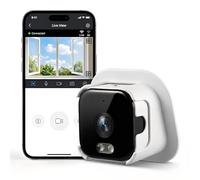 VBESTLIFE Cámara de Ventana 2K para Seguridad del Hogar, Cámara Interior WiFi 2.4G/5G, Visión Nocturna a Todo Color AI y Antideslumbrante, Detección de Movimiento PIR y Sirena de