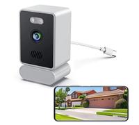 VBESTLIFE Cámara de Ventana de 3MP 2K, Cámara Interior y Exterior WiFi de 2,4 GHz y 5 GHz con Visión Nocturna en Color AI, Detección de Personas Movimientos, para Seguridad en el Hogar