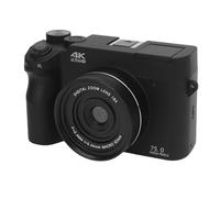 VBESTLIFE Cámara Digital 4K, Cámara Dual de 75MP para Fotografía con Zoom de 18x, Pantalla de 3 Pulgadas, Intercambio Instantáneo WiFi, Micrófono Incorporado, Cámara Vlog para Viajar (Black)