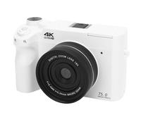 VBESTLIFE Cámara Digital 4K, Cámara Dual de 75MP para Fotografía con Zoom de 18x, Pantalla de 3 Pulgadas, Intercambio Instantáneo WiFi, Micrófono Incorporado, Cámara Vlog para Viajar (White)