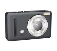 VBESTLIFE Cámara Digital 4K, Cámara Vlog de Enfoque Automático de 64MP, Cámara de Disparo de Viaje de Viaje Compacta de 18x Digital Zoom para Adolescentes, Anti Shake (Black)