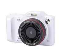 VBESTLIFE Cámara Digital 4K para Fotografía, Cámara Vlog WiFi con Enfoque Automático de 64MP con Lente Dual, Zoom 18x, Antivibración, Pantalla de 2,8'', Flash Incorporado (White)