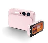 VBESTLIFE Cámara Digital CCD de 64MP con Enfoque Automático, Cámara de Vlogging 4K con Zoom de 16x, Cámara de Música Compacta Antivibración para Adolescentes, Adultos y Principiantes (Pink)